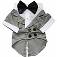 Dog Costume Dress Tuxedo Solid Colored Cosplay Wedding Party Winter Dog Clothes Black Costume Baby Small Dog Cotton XS S M L XL