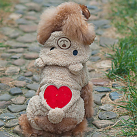 Dog Costume Hoodie Puppy Clothes Bear Cosplay Winter Dog Clothes Puppy Clothes Dog Outfits Brown Gray Costume for Girl and Boy Dog Polar Fleece Corduroy XS S M L XL