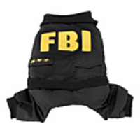 Dog Costume Jumpsuit Police / Military Cosplay Winter Dog Clothes Black Costume Cotton XS S M L XL