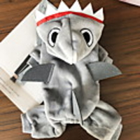 Dog Costume Jumpsuit Solid Colored Dinosaur Cosplay Cute Halloween Holiday Winter Dog Clothes Warm Gray Costume Polyster XS S M L XL