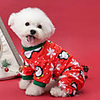 Dog Costume Pajamas Snowflake Penguin Cute Christmas Dog Clothes Puppy Clothes Dog Outfits Breathable Red Costume for Girl and Boy Dog Cotton XS S M L XL