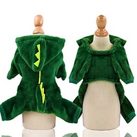 Dog Costume Puppy Clothes Animal Cosplay Winter Dog Clothes Puppy Clothes Dog Outfits Warm Pink Green Costume for Girl and Boy Dog Cotton XS S M L XL XXL miniinthebox