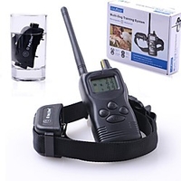 Dog Dog Training Collars Waterproof Adjustable / Retractable Rechargeable Remote Control Electronic / Electric Training Shock / Vibration Solid Colored Plastic Black miniinthebox