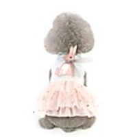Dog Dress Animal Character Rabbit / Bunny Stylish Sweet Style Dog Clothes White Pink Costume Cotton XS S M L XL