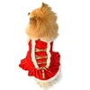 Dog Dress Christmas Costume Christmas Cosplay Christmas Winter Dog Clothes Puppy Clothes Dog Outfits Red Costume for Girl and Boy Dog Flannel Fabric Cotton XS S M L miniinthebox