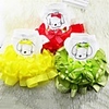 Dog Dress Dog Clothes Yellow Red Green Costume Mixed Material Patterned Cute S M L