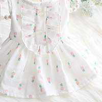 Dog Dress Dog Costume Lace Bowknot Printed Elegant Adorable Dailywear Casual / Daily Dog Clothes Puppy Clothes Dog Outfits Breathable White Red Blue Costume for Girl and Boy Dog Cotton XS S M L XL miniinthebox