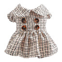 Dog Dress Plaid / Check Casual / Daily Cute Christmas Party Winter Dog Clothes Warm White Purple Pink Costume Polyster XS S M L XL
