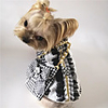 Dog Dress Plaid / Check Party Cute Christmas Party Dog Clothes Breathable Black Costume Polyster XS S M L XL XXL