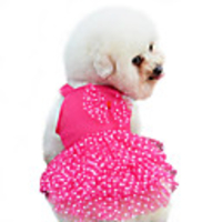 Dog Dress Polka Dot Bowknot Fashion Dog Clothes Yellow Red Blue Costume Baby Small Dog Cotton XS S M L XL XXL