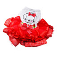 Dog Dress Polka Dot Bowknot Fashion Wedding Party Dog Clothes Yellow Red Green Costume Cotton XS S M L XL XXL