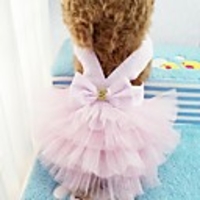 Dog Dress Puppy Clothes Striped Wedding Dog Clothes Puppy Clothes Dog Outfits Pink Green Light Blue Costume for Girl and Boy Dog Polyster S M L XL