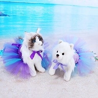 Dog Dress Unicorn Tiered Layer Tutu Tulle Dogs Birthday Party Dresses with Sequins Dog Apparel for Small Dogs miniinthebox