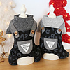 Dog Dress Winter Dog Clothes Black Gray Costume Mixed Material XS S M L