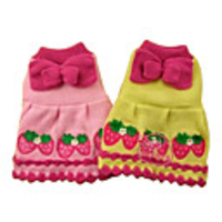 Dog Dress Winter Dog Clothes Yellow Pink Costume Cotton XS S M L