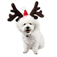 Dog Hair Accessories Puppy Clothes Bowknot Deer Cosplay Cute Christmas Winter Dog Clothes Puppy Clothes Dog Outfits Red Green Costume for Girl and Boy Dog Polyster