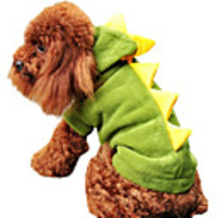 Dog Halloween Costumes Costume Hoodie Solid Colored Dinosaur Fun Whimsical Cosplay Halloween Holiday Winter Dog Clothes Warm Red Green Costume Polyster XS S M L XL