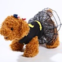 Dog Halloween Costumes Dress Puppy Clothes Simple Halloween Winter Dog Clothes Puppy Clothes Dog Outfits Black Red Costume Baby Small Dog for Girl and Boy Dog Polyster S M L XL