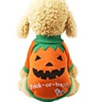Dog Halloween Costumes Sweater Sweatshirt Cartoon Funny Christmas Halloween Winter Dog Clothes Puppy Clothes Dog Outfits Purple Yellow Red Costume for Girl and Boy Dog Polyster XS S M L XL XXL