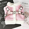 Dog Harness Dress Color Block Party Cute Christmas Party Winter Dog Clothes Warm Pink Costume Fabric XS S M L XL XXL