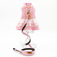 Dog Harness Dress Princess Party Cute Christmas Party Winter Dog Clothes Breathable Pink Costume Fabric XS S M L XL XXL