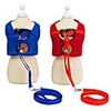 Dog Harness Leash Walking Running Vest Mesh Cotton Husky Golden Retriever Beagle Bulldog Cocker Spaniel Bichon Frise Red Pink 1 set