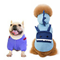 Dog Hoodie Dog Costume Tracksuit Cartoon Thick Velvet Casual / Daily Dog Clothes Puppy Clothes Dog Outfits Warm Purple Blue Costume for Girl and Boy Dog Polyester S M L XL XXL