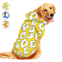 Dog Hoodie Egg Cartoon Funny Cute Casual / Daily Dog Clothes Puppy Clothes Dog Outfits Breathable Yellow Blue Orange Costume for Girl and Boy Dog Polyster S M L XL