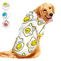 Dog Hoodie Egg Cartoon Funny Cute Casual / Daily Dog Clothes Puppy Clothes Dog Outfits Breathable Yellow Red Blue Costume for Girl and Boy Dog Polyster S M L XL