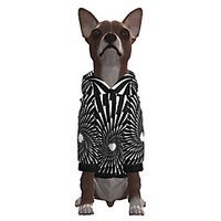 Dog Hoodie Graphic Optical Illusion 3D Print Ordinary Fashion Casual / Daily Dog Clothes Puppy Clothes Dog Outfits Breathable Black Costume for Girl and Boy Dog Polyster S M L XL