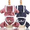 Dog Hoodie Jumpsuit Puppy Clothes Patchwork Cosplay Winter Dog Clothes Puppy Clothes Dog Outfits Blue Pink Costume for Girl and Boy Dog Corduroy XS S M L XL XXL