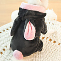 Dog Hoodie Jumpsuit Puppy Clothes Rabbit / Bunny Rabbit Cosplay Winter Dog Clothes Puppy Clothes Dog Outfits White Purple Pink Costume for Girl and Boy Dog Flannel Fabric XS S M L XL XXL