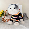 Dog Hoodie Jumpsuit Stripes Casual / Sporty Fashion Casual / Daily Winter Dog Clothes Breathable Black Yellow Red Costume Cotton S M L XL XXL