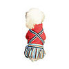 Dog Hoodie Jumpsuit Stripes Casual / Sporty Fashion Casual / Daily Winter Dog Clothes Breathable Red Blue Costume Polyster S M L XL XXL