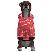 Dog Hoodie Letter Number Merry Christmas Casual / Sporty Fashion Christmas Casual / Daily Winter Dog Clothes Puppy Clothes Dog Outfits Breathable Red Costume for Girl and Boy Dog Polyster S M L XL
