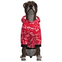 Dog Hoodie Letter Number Merry Christmas Casual / Sporty Fashion Christmas Casual / Daily Winter Dog Clothes Puppy Clothes Dog Outfits Breathable Red Costume for Girl and Boy Dog Polyster S M L XL