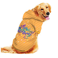 Dog Hoodie Print Letter Number Adorable Cute Casual / Daily Dog Clothes Puppy Clothes Dog Outfits Breathable Yellow Blue Pink Costume for Girl and Boy Dog Polyster S M L XL
