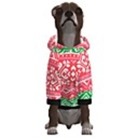 Dog Hoodie Snowflake Casual / Sporty Fashion Christmas Casual / Daily Winter Dog Clothes Puppy Clothes Dog Outfits Breathable Red Costume for Girl and Boy Dog Polyster S M L XL