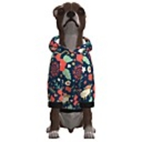 Dog Hoodie Snowflake Flower Casual / Sporty Fashion Christmas Casual / Daily Winter Dog Clothes Puppy Clothes Dog Outfits Breathable Blue Costume for Girl and Boy Dog Polyster S M L XL