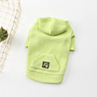 Dog Hoodie Solid Colored Basic Cute Casual / Daily Winter Dog Clothes Puppy Clothes Dog Outfits Breathable Yellow Green Costume for Girl and Boy Dog Cotton S M L XL XXL 3XL