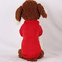 Dog Hoodie Sweatshirt Solid Colored Casual / Daily Winter Dog Clothes Black Red Pink Costume Down Cotton XS S M L XL XXL