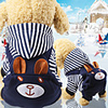 Dog Jumpsuit Animal Casual / Daily Winter Dog Clothes Blue Costume Cotton S M L