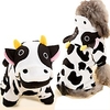 Dog Jumpsuit Dog Clothes Cartoon Gray Khaki Plush Fabric Costume For Spring Fall Winter Casual / Daily
