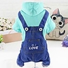 Dog Jumpsuit Dog Clothes Polka Dot Blue Pink Oxford cloth Cotton Costume For Spring Fall Winter Casual / Daily