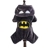 Dog Jumpsuit Pajamas Angel Devil Cosplay Casual / Daily Winter Dog Clothes Puppy Clothes Dog Outfits Orange Gray Costume for Girl and Boy Dog Polar Fleece S M L XL XXL