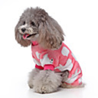 Dog Jumpsuit Pajamas Animal Cute Casual / Daily Winter Dog Clothes Warm Blue Pink Costume Polyster S M L XL