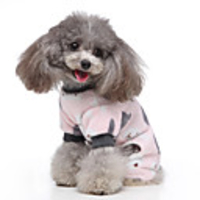 Dog Jumpsuit Pajamas Animal Rabbit / Bunny Cute Casual / Daily Winter Dog Clothes Warm Pink Gray Costume Polyster S M L XL