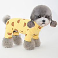 Dog Jumpsuit Pajamas Bear Casual / Sporty Fashion Casual / Daily Winter Dog Clothes Breathable White Yellow Pink Costume Cotton S M L XL XXL