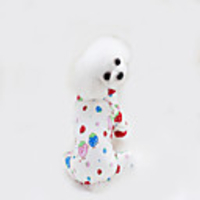 Dog Jumpsuit Pajamas Cartoon Casual / Daily Winter Dog Clothes Yellow Red Fuchsia Costume Cotton S M L XL XXL