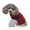 Dog Jumpsuit Pajamas Plaid / Check Cool Casual / Daily Winter Dog Clothes Warm Red Costume Polyster S M L XL